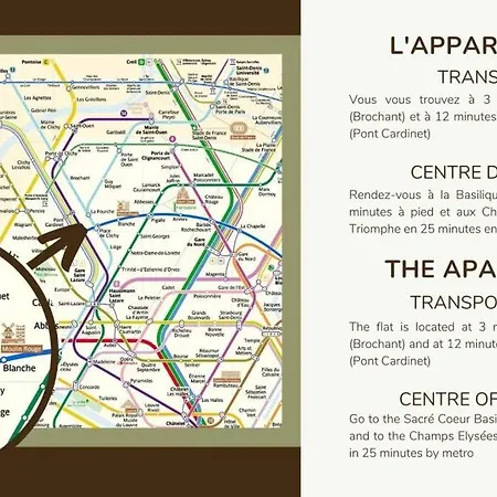 6pers #3 Bedrooms #2 Bathrooms#paris 17eme Appartement *